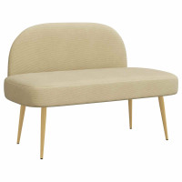 Produktbild för Klädd bänk med ryggstöd Ljusgrön-grå 110 x 60 x 76 cm
