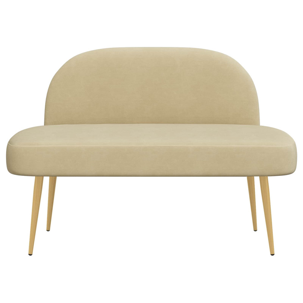 Produktbild för Klädd bänk med ryggstöd Ljusgrön-grå 110 x 60 x 76 cm