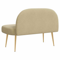 Produktbild för Klädd bänk med ryggstöd Ljusgrön-grå 110 x 60 x 76 cm