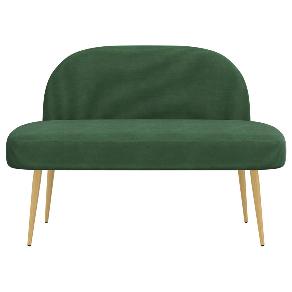 Produktbild för Klädd bänk med ryggstöd Jungelgrön 110 x 60 x 76 cm