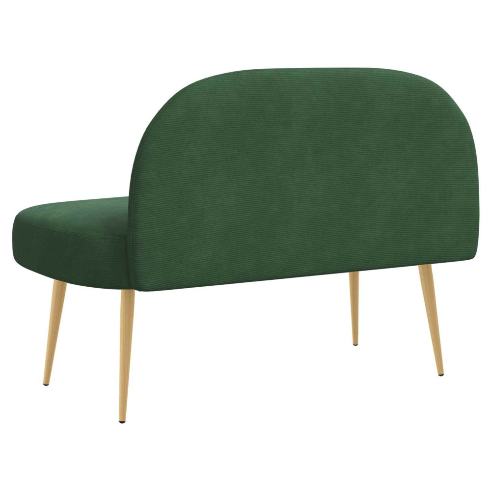 Produktbild för Klädd bänk med ryggstöd Jungelgrön 110 x 60 x 76 cm