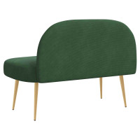 Produktbild för Klädd bänk med ryggstöd Jungelgrön 110 x 60 x 76 cm