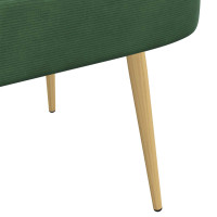 Produktbild för Klädd bänk med ryggstöd Jungelgrön 110 x 60 x 76 cm