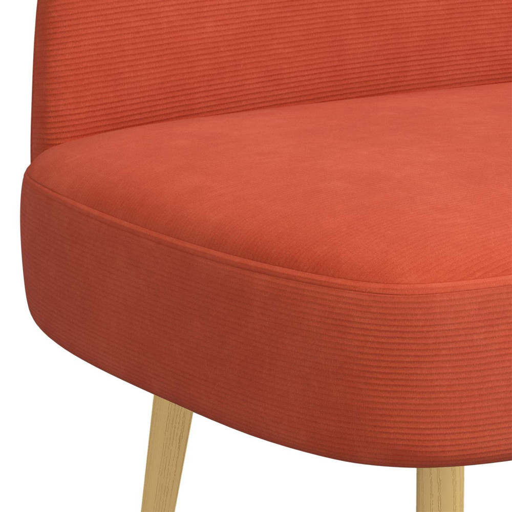 Produktbild för Klädd bänk med ryggstöd Röd orange 110 x 60 x 76 cm