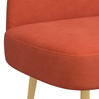 Produktbild för Klädd bänk med ryggstöd Röd orange 110 x 60 x 76 cm