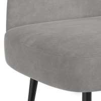 Produktbild för Klädd bänk med ryggstöd Ljusgrå 110 x 60 x 76 cm Sammet