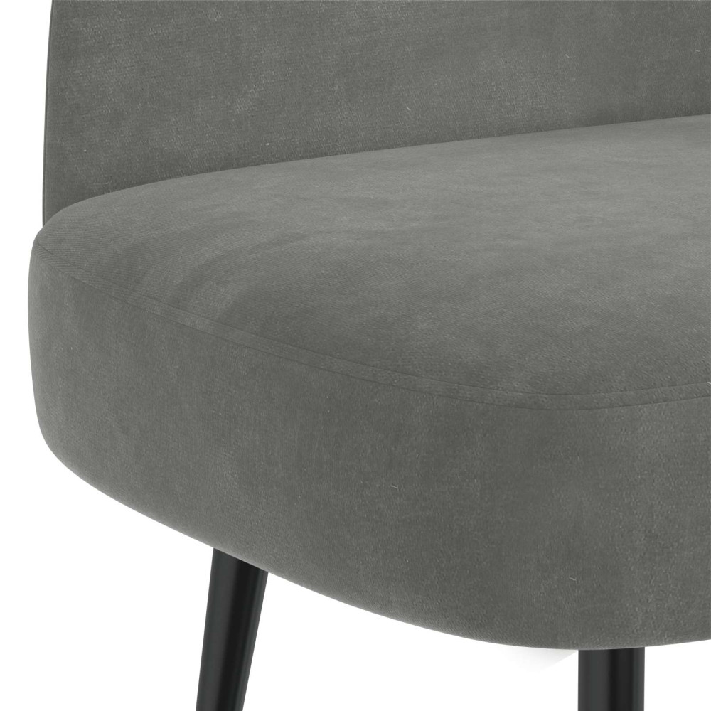 Produktbild för Klädd bänk med ryggstöd Mörkgrå 110 x 60 x 76 cm Sammet