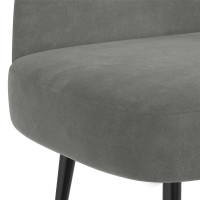 Produktbild för Klädd bänk med ryggstöd Mörkgrå 110 x 60 x 76 cm Sammet