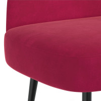 Produktbild för Klädd bänk med ryggstöd Vinröd 110 x 60 x 76 cm Sammet