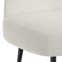Produktbild för Klädd bänk med ryggstöd Gräddvit 110 x 60 x 76 cm Sammet