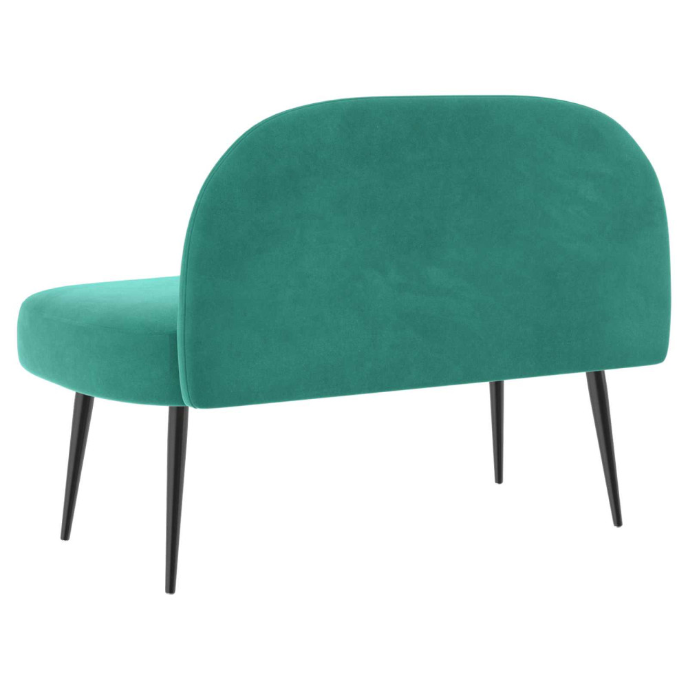 Produktbild för Klädd bänk med ryggstöd Turkos 110 x 60 x 76 cm Sammet