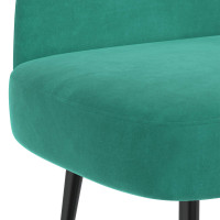Produktbild för Klädd bänk med ryggstöd Turkos 110 x 60 x 76 cm Sammet