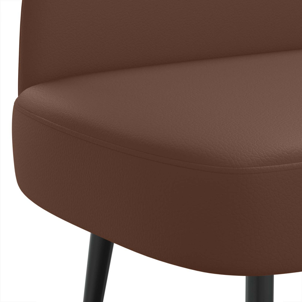 Produktbild för Klädd bänk med ryggstöd Brun 110 x 60 x 76 cm Konstläder