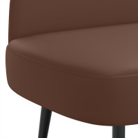 Produktbild för Klädd bänk med ryggstöd Brun 110 x 60 x 76 cm Konstläder