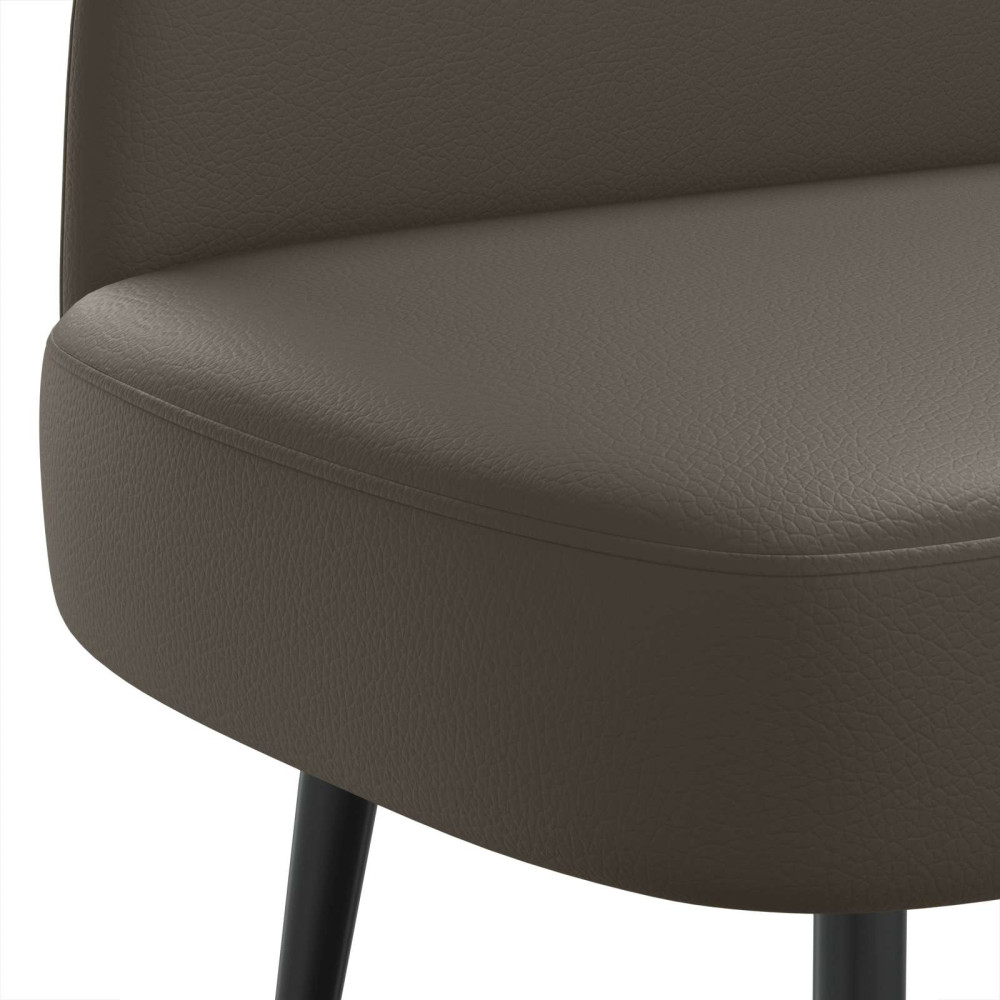 Produktbild för Klädd bänk med ryggstöd Grå 110 x 60 x 76 cm Konstläder