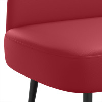 Produktbild för Klädd bänk med ryggstöd Vinröd 110 x 60 x 76 cm Konstläder