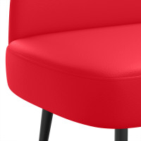 Produktbild för Klädd bänk med ryggstöd Röd 110 x 60 x 76 cm Konstläder