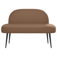 Produktbild för Klädd bänk med ryggstöd Cappuccino 110 x 60 x 76 cm Konstläder