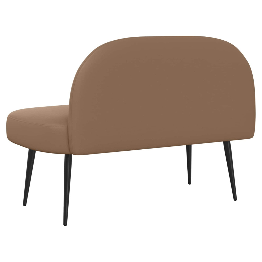 Produktbild för Klädd bänk med ryggstöd Cappuccino 110 x 60 x 76 cm Konstläder