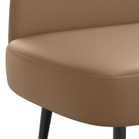 Produktbild för Klädd bänk med ryggstöd Cappuccino 110 x 60 x 76 cm Konstläder
