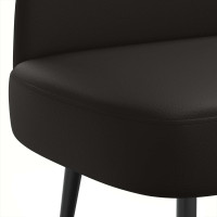 Produktbild för Klädd bänk med ryggstöd Svart 110 x 60 x 76 cm Konstläder