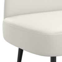Produktbild för Klädd bänk med ryggstöd Vit 110 x 60 x 76 cm Konstläder