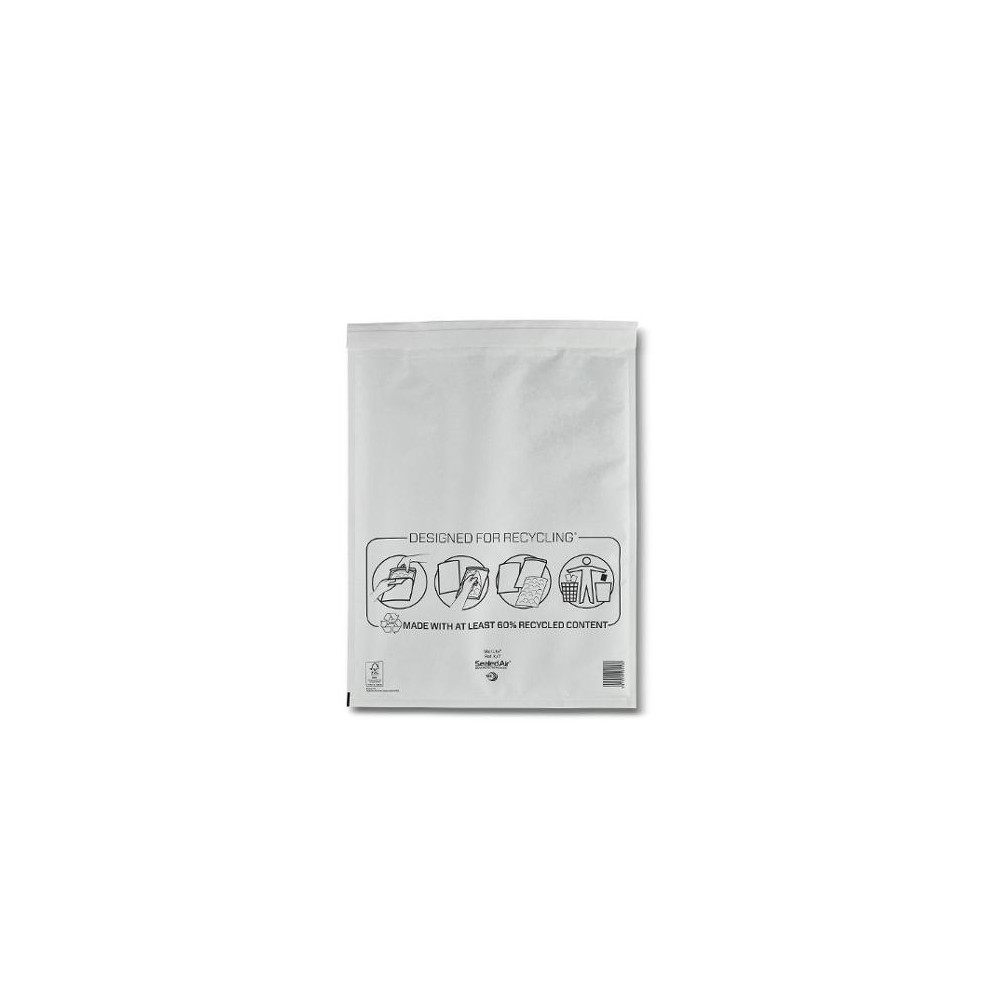 Produktbild för Bubbelpåse K/7 350x470mm vit 100/fp