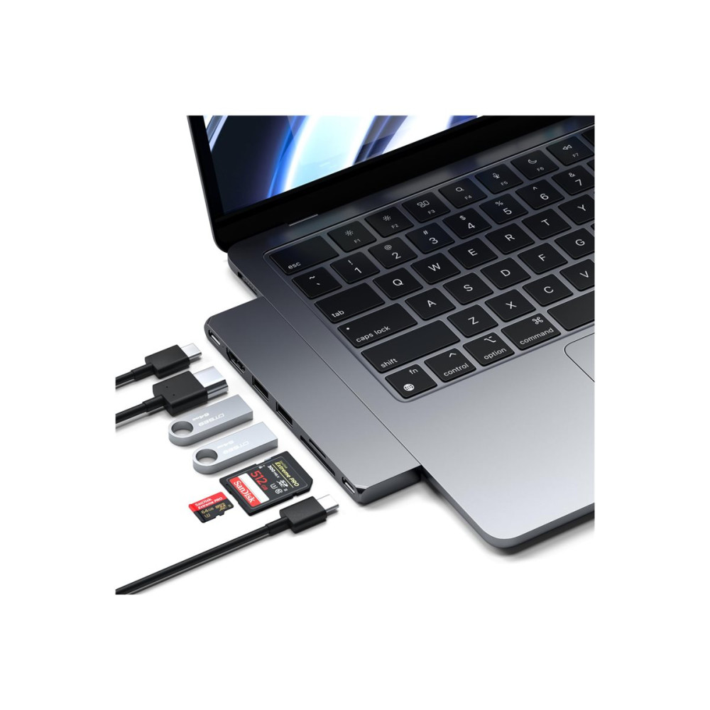 Produktbild för Satechi Pro Hub Slim - dockningsstation - USB-C x 2 - HDMI