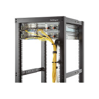 Produktbild för StarTech.com 1U Vertical 2.2 x 3.9in Server Rack Cable Management D-Ring Hook w/ Flexible Opening - Network Rack-Mount Cord Organizer Ring (CMHOOK1U) - kabelhanteringsring - 1U