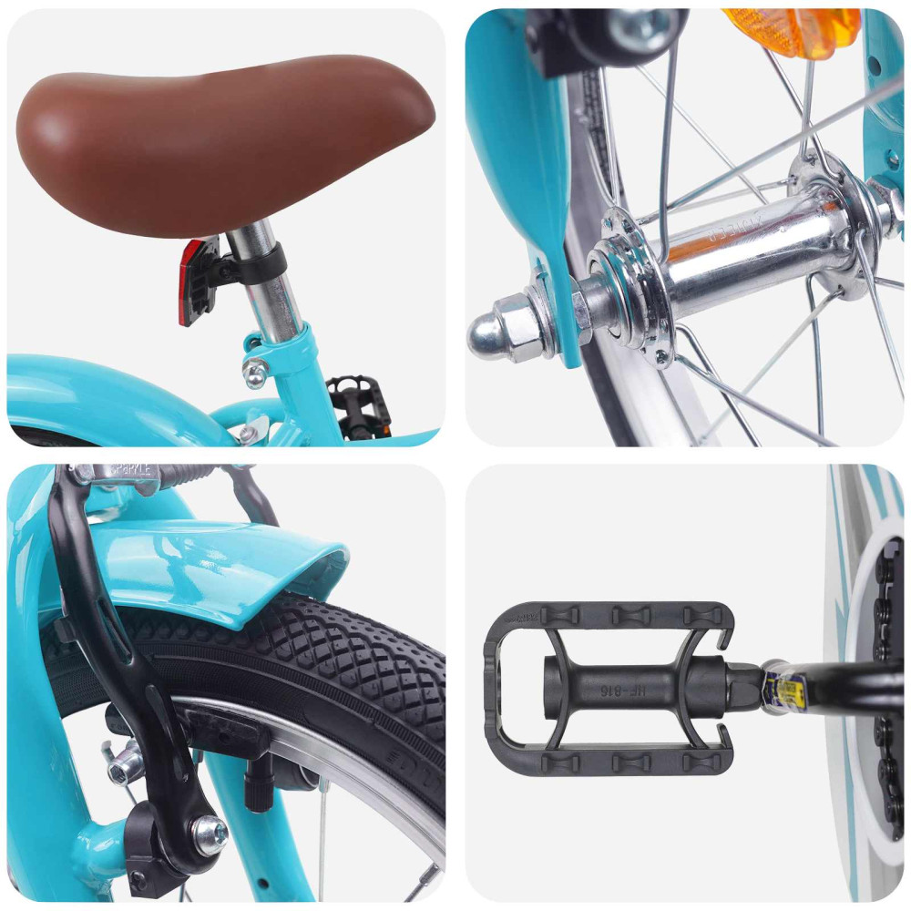 Produktbild för Barncykel 12 Tum för 2-4 åringar Ljusblå