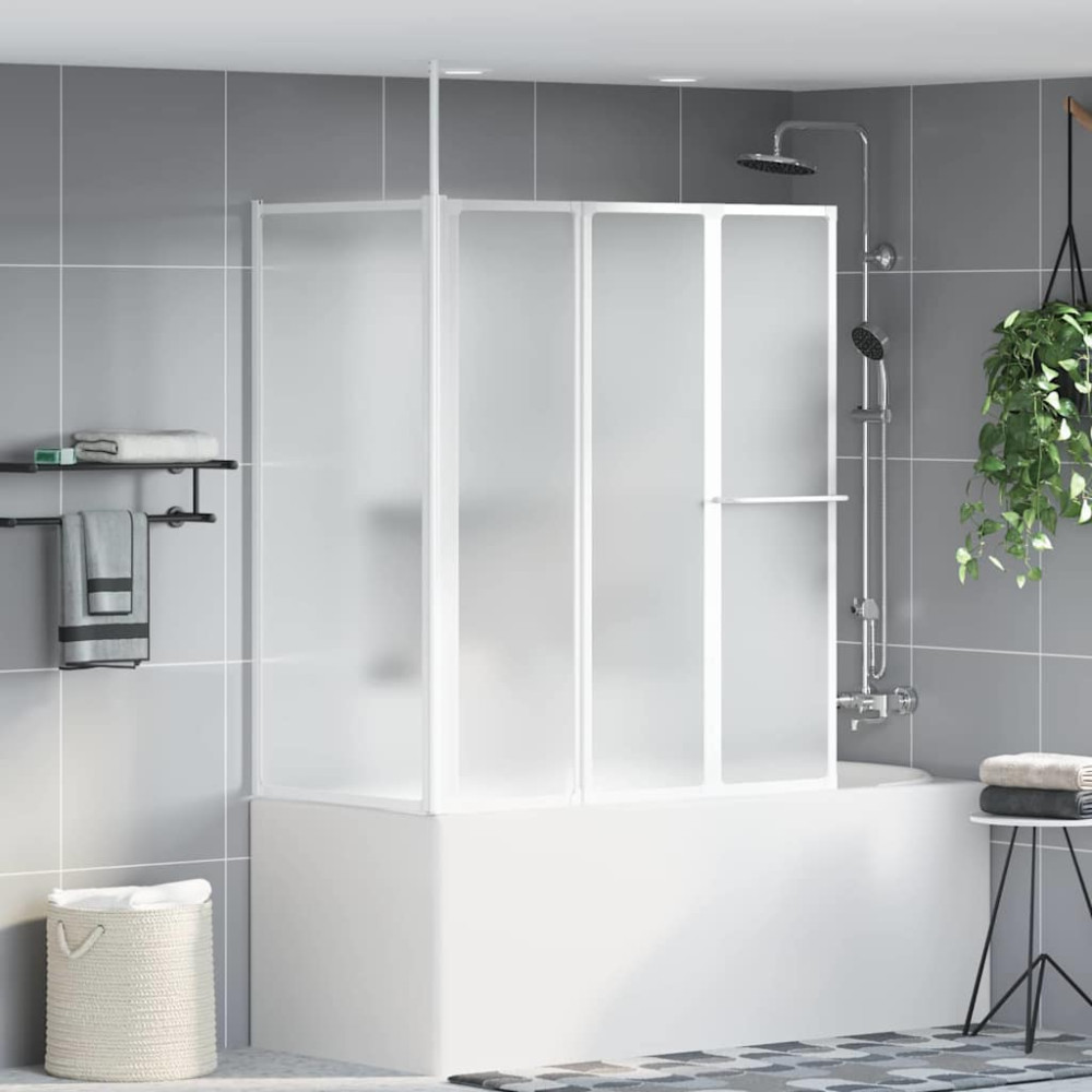 Produktbild för Badskärm Frostat glas 120 x 70 x 137 cm Aluminium