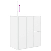 Produktbild för Badskärm Frostat glas 120 x 70 x 137 cm Aluminium
