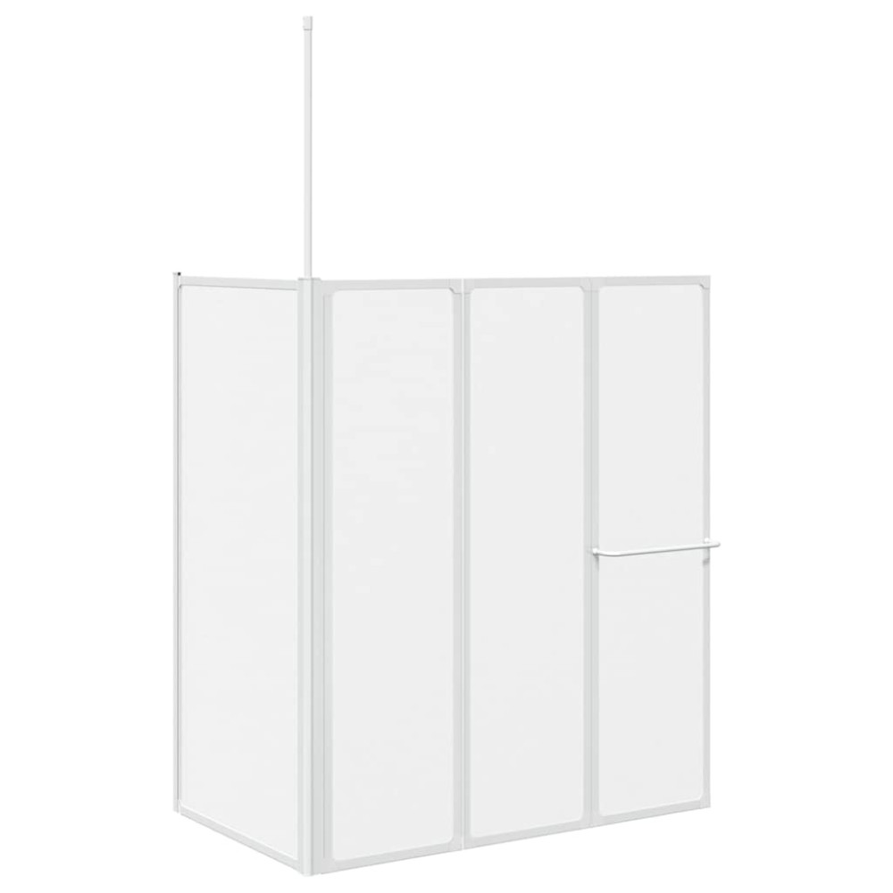 Produktbild för Badskärm Frostat glas 120 x 70 x 137 cm Aluminium
