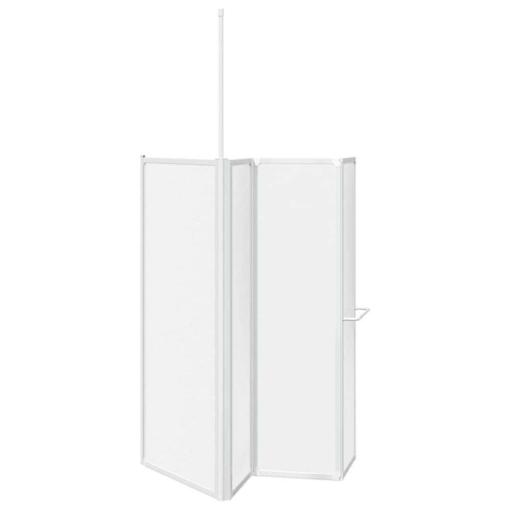 Produktbild för Badskärm Frostat glas 120 x 70 x 137 cm Aluminium