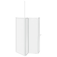 Produktbild för Badskärm Frostat glas 120 x 70 x 137 cm Aluminium