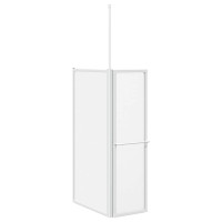 Produktbild för Badskärm Frostat glas 120 x 70 x 137 cm Aluminium