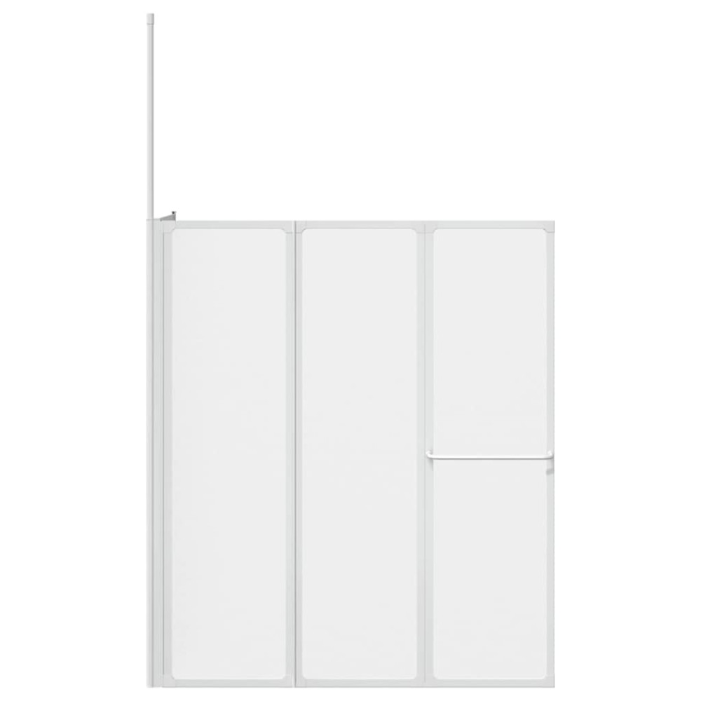 Produktbild för Badskärm Frostat glas 120 x 70 x 137 cm Aluminium