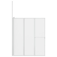 Produktbild för Badskärm Frostat glas 120 x 70 x 137 cm Aluminium