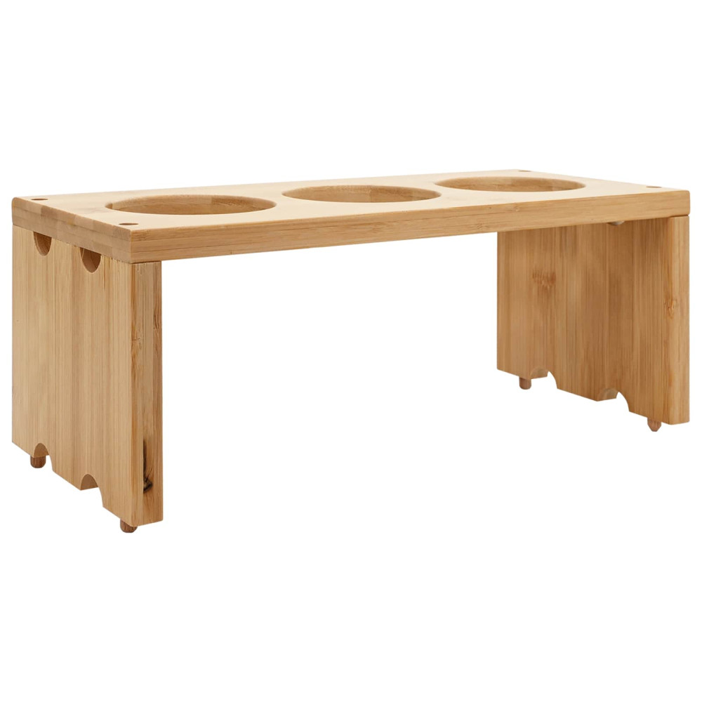 Produktbild för Köksvagn med hjul Ljusbrun 65 x 40,5 x 76,5 cm Bambu