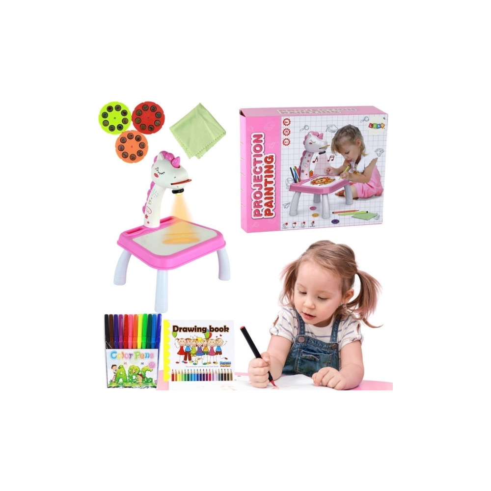 Produktbild för LeanToys projektor för att rita enhörning pennor med insatse...