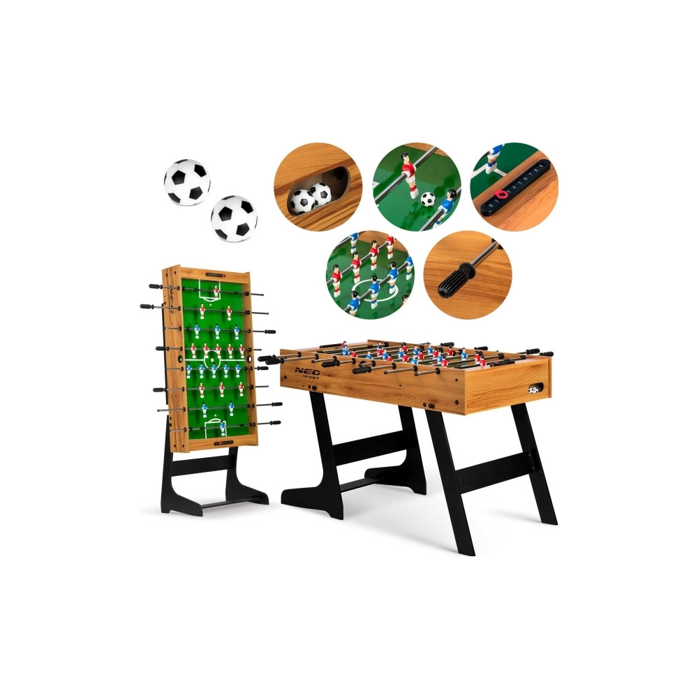 Produktbild för Neo-Sport bord till biljardspel fotboll (NS-803) i trä 121 x...