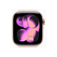 Produktbild för Apple Watch Series 11 (GPS + Cellular) - guldrosa aluminium - smart klocka med sportband - lätt rouge - 64 GB