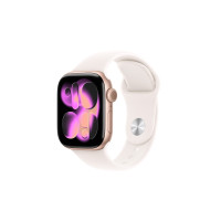 Produktbild för Apple Watch Series 11 (GPS + Cellular) - guldrosa aluminium - smart klocka med sportband - lätt rouge - 64 GB