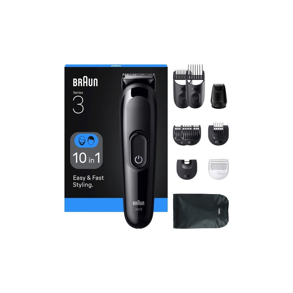 Produktbild för Braun AIO3560, Svart, 0,5 mm, 2,1 cm, Batteri, 50 min, Inbyg...
