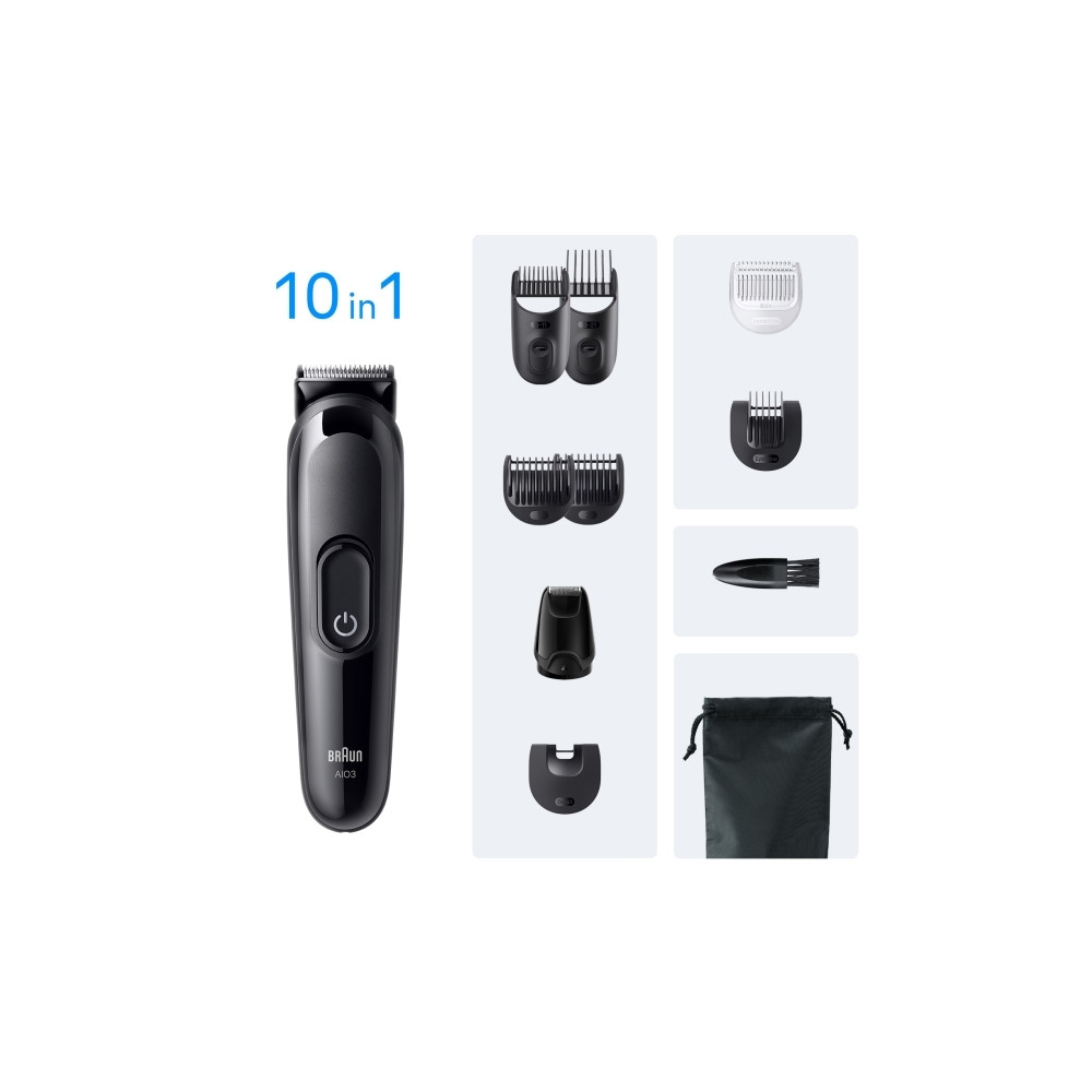 Produktbild för Braun AIO3560, Svart, 0,5 mm, 2,1 cm, Batteri, 50 min, Inbyg...
