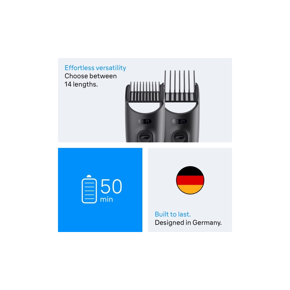Produktbild för Braun AIO3560, Svart, 0,5 mm, 2,1 cm, Batteri, 50 min, Inbyg...
