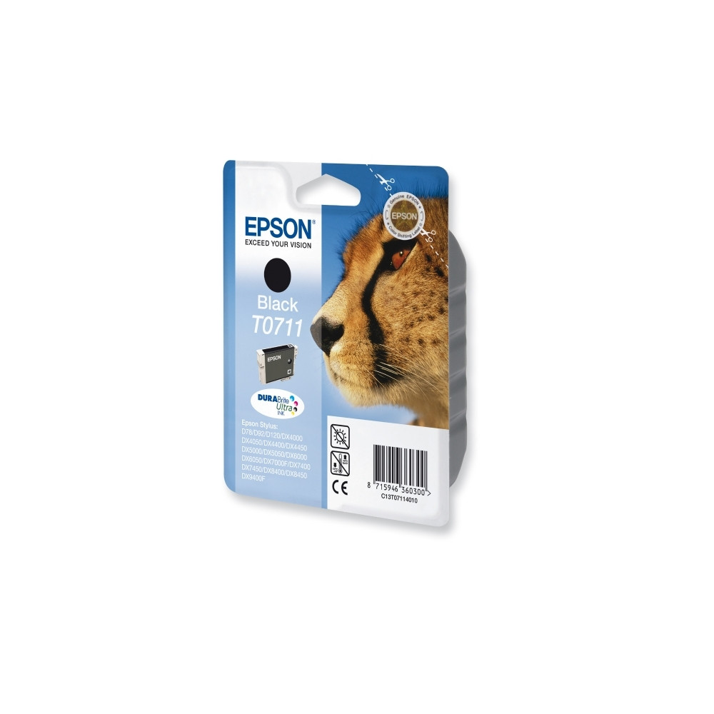 Produktbild för Epson T0711 - svart - original - bläckpatron