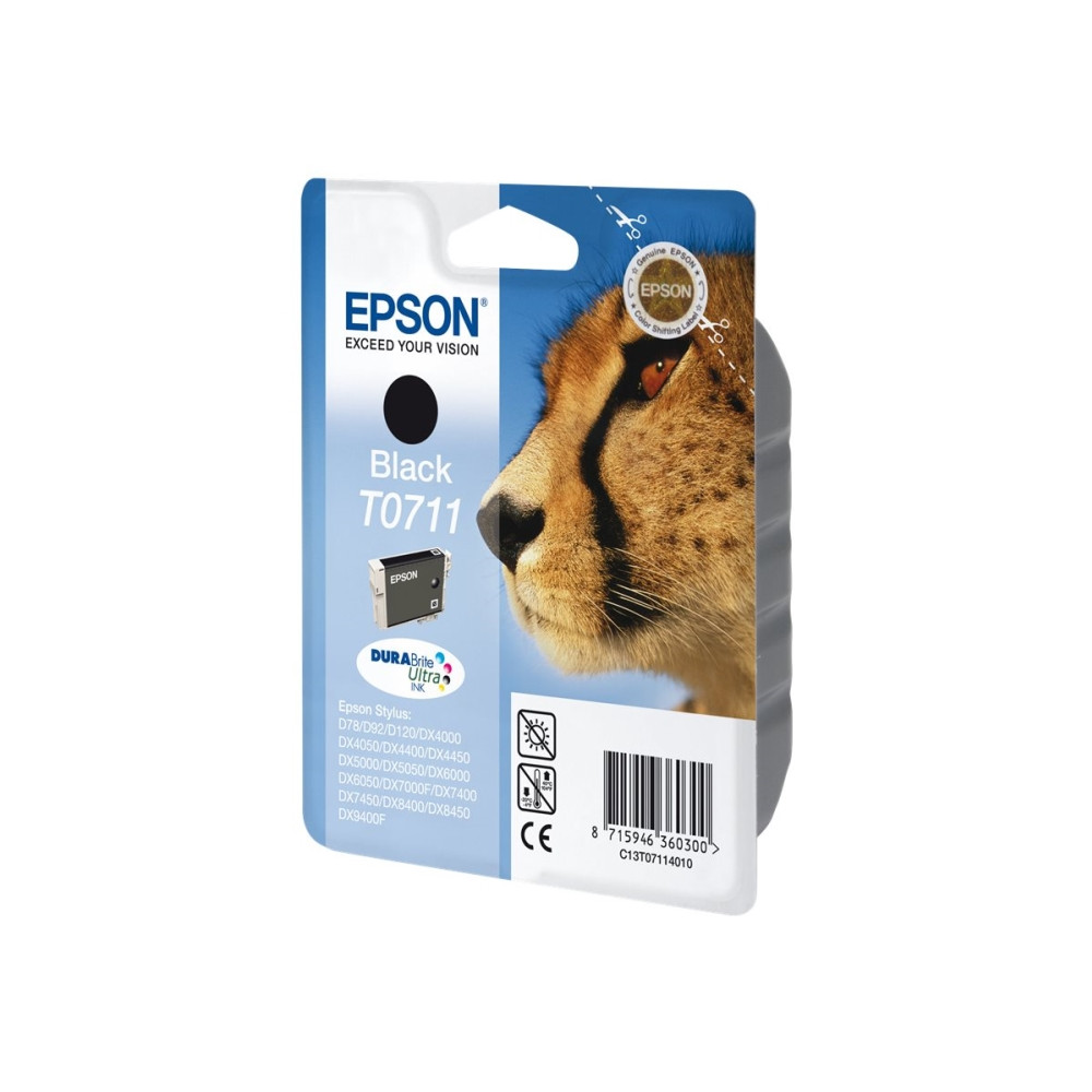Produktbild för Epson T0711 - svart - original - bläckpatron