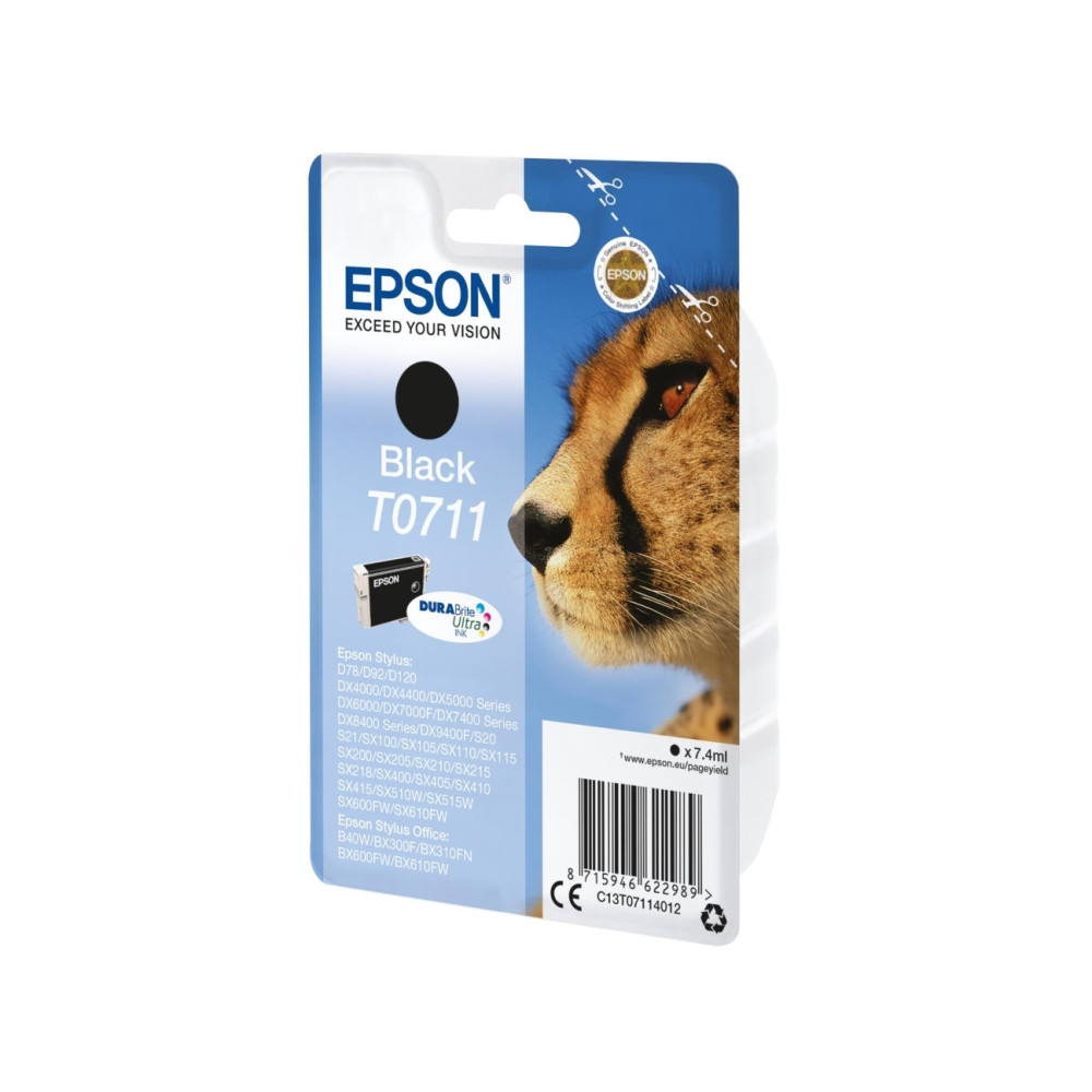 Produktbild för Epson T0711 - svart - original - bläckpatron