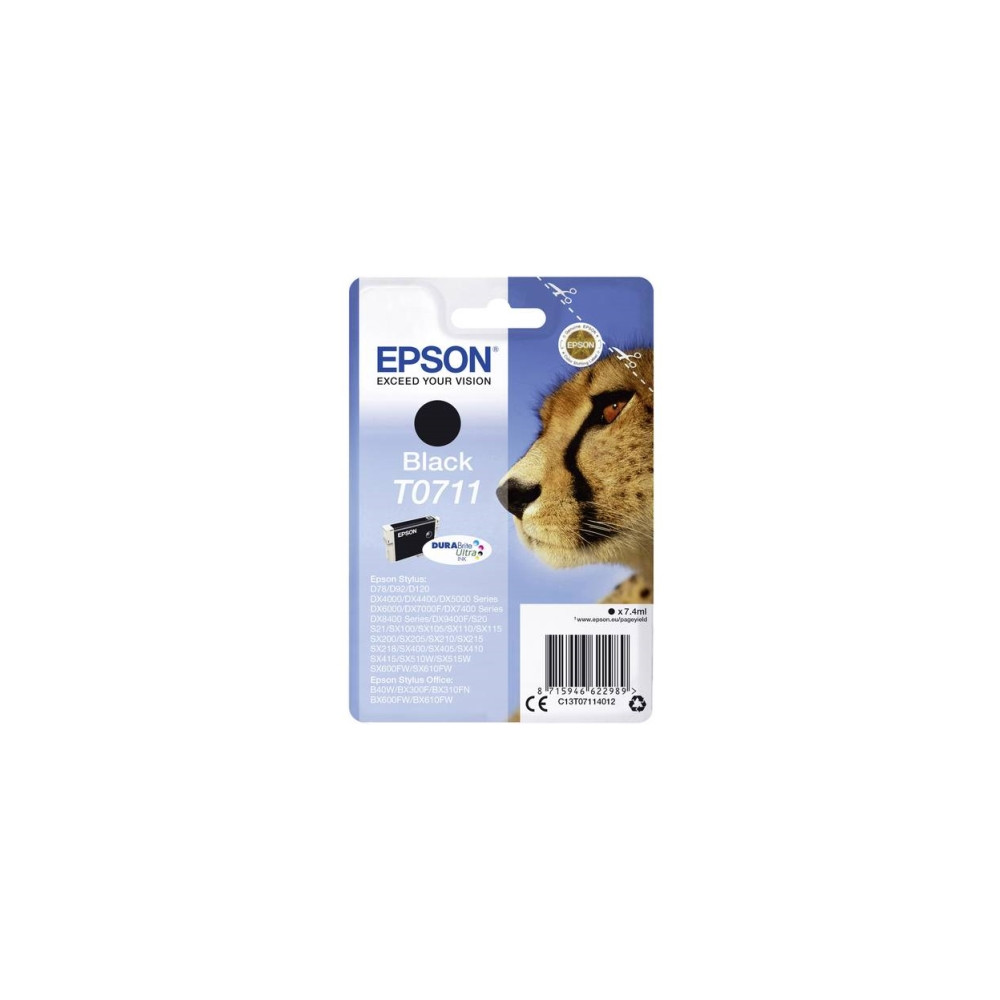 Produktbild för Epson T0711 - svart - original - bläckpatron